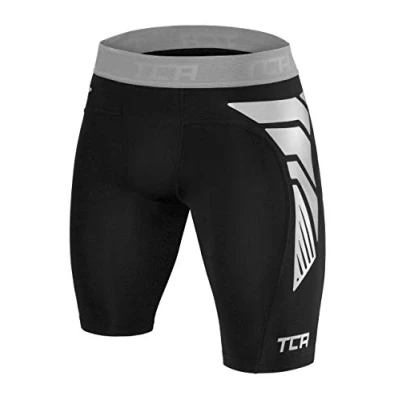 Abbildung von TCA Herren CarbonForce Pro Thermo Kompression Unterwäsche Shorts Schwarz/Grau, XXL