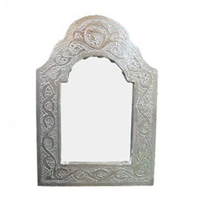 Abbildung von Saharashop Orientalischer Spiegel Silber Leder Mini 27 x 18 cm