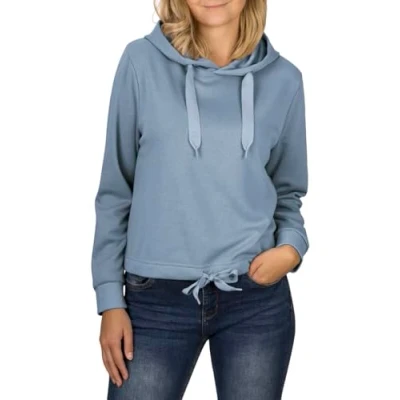 Abbildung von DENIMFY Kapuzenpullover Damen Hoodie DFHanna Regular Fit Crop Longsleeve Sweatshirt mit Kapuze