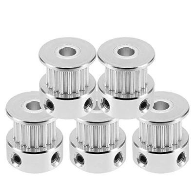 Abbildung von Saipor 5 Stück GT2 Zahnscheibe 16 Zähne Bohrung 5mm Aluminium Riemenscheibe 3D Druckerteile für Drucker Reprap 6mm Breite Zahnriemen