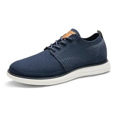Abbildung von Bruno Marc Herren Sneaker Mesh Sneakers Oxfords Leichte Schuhe Atmungsaktives Obermaterial Memory Foam Insole Außensohle,Size 46,Dunkel/Blau,GRAND 01