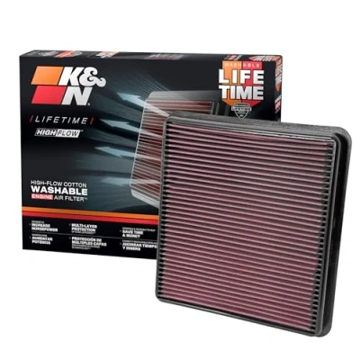 Abbildung von K&amp;N 33 2387 Waschbarer und wiederverwendbarer KFZ Tauschluftfilter, Rot