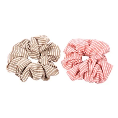 Abbildung von axy XXL Scrunchie Haargummi Set 2x Stoff Haargummis Zopfhalter Zopfgummi Haarteil Haarband Scrunchies Doppelpack (Set 2)