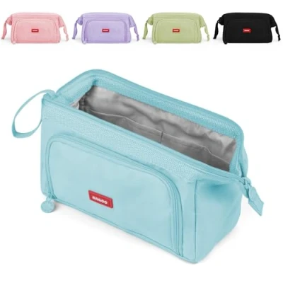 Abbildung von Mamowla Federmäppchen Groß Junge, Super terbar Mäppchen Mädchen Teenager mit Kapazität Für Kinder Studenten Erwachsene Federtasche,Seeblau