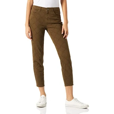 Abbildung von Yargıcı Damen Back Hem Detailed Trousers Hose, Grün (Khaki 007), 28W / 32L
