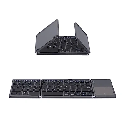 Abbildung von Mcbazel Faltbare Tastatur Bluetooth 5.0 mit Touchpad, Tragbare Kabellose für Tablet/Handy/PC/iOS/Android/MacOS/Windows