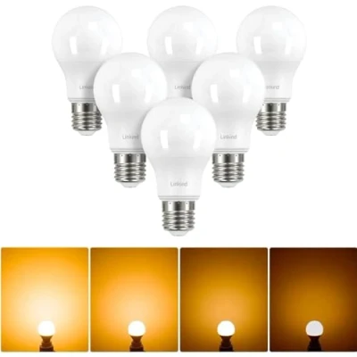 Abbildung von Linkind Dimmbare E27 Led Lampe 9W, ersetzt 60 Watt, A60 Edison 2700K Warmweiß Lampen E27, 806Lm mit 220 Abstrahlwinkel, ERP, 6 Stück