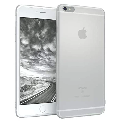 Abbildung von EAZY CASE Hülle kompatibel mit iPhone 6 Plus / 6S Schutzhülle Silikon, matt &amp; Ultra dünn Slimcover, Handyhülle, Hülle/Soft Case, Silikonhülle, Backcover, Transparent
