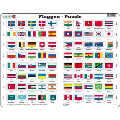 Abbildung von Media Verlag Puzzle Flaggen (Kinderpuzzle), 99 Puzzleteile