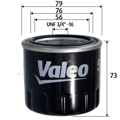 Abbildung von VALEO 586159 Ölfilter UNF 3/4&quot; 16 Anschraubfilter ALFA ROMEO: Stelvio, Giulia Limousine, CHRYSLER: 300C Touring, Limousine