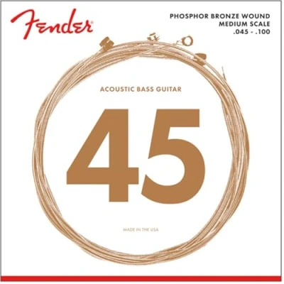 Abbildung von Fender 7060 Saiten für Akustikbass, Phosphorbronze, Stärke 0,45 .100, (4)
