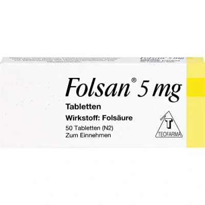 Abbildung von Folsan 5 mg Tabletten 50 St