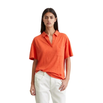 Abbildung von Marc O&#039;Polo MIX Poloshirt, Damen, Größe: Medium, Burnt red