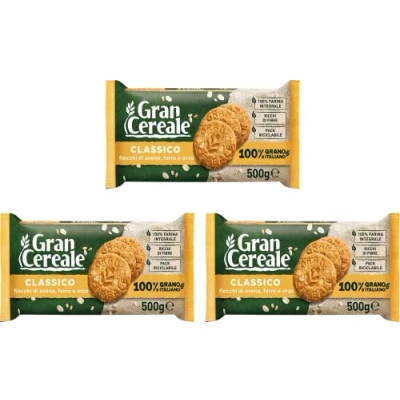 Abbildung von 6x Mulino bianco Gran Cereale Classico korn getreide kekse Multi Cerealien 500g