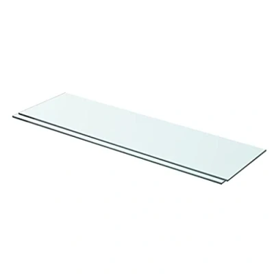Abbildung von vidaXL 2X Regalboden Glas Glasboden Glasscheibe Glasplatte Regalbrett Ersatz Platte für Glasregal Klarglas Transparent 70x20cm