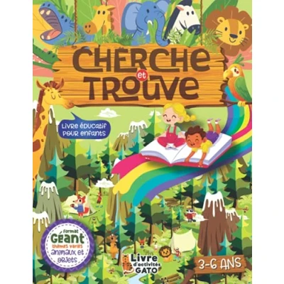 Abbildung von Cherche et trouve géant Animaux Livre éducatif enfant 3 6 ans: de jeux d&#039;activités ludiques filles garçons, des d&#039;éveil améliorant la ... maternelle petite moyenne grande section