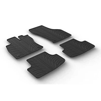 Abbildung von Gledring 0071 Fußmattensatz Gummi vorne und hinten 4 schwarz 750mm 550mm VOLKSWAGEN: Golf 7 Schrägheck, Variant, VIII Variant