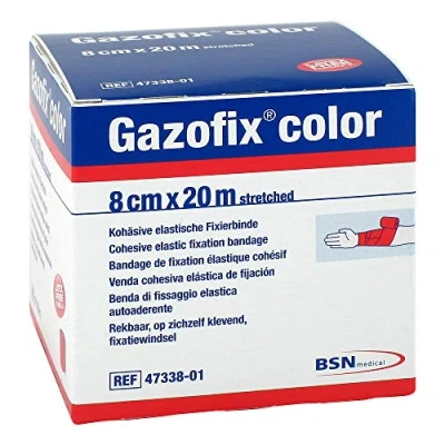 Abbildung von Gazofix color Fixierbinde kohäsiv 8 cmx20 m blau
