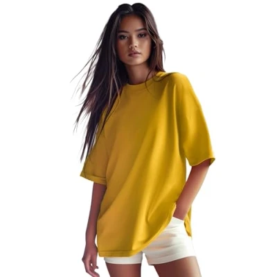 Abbildung von Reichstadt Oversize Shirt Casual T 24RSW058 Yellow L in kräftigen Farben