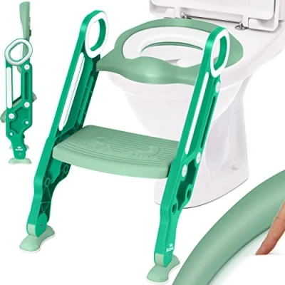 Abbildung von KIDIZ WC Sitz, Kinder Toilettensitz Toilettentrainer mit Treppe und Griffe