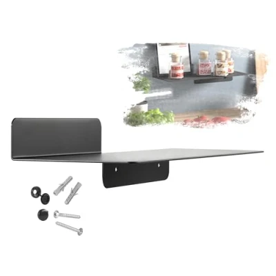 Abbildung von SOTECH Design Wandregal Hover I 350 x 130 78 mm schwarz, Wandmontage, Schweberegal inkl. Befestigungsset für Bad Küche oder Wohnzimmer