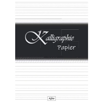 Abbildung von Kalligraphie Papier: Übungsheft mit 10 verschiedenen Lineaturen für und Lettering