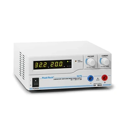 Abbildung von PeakTech 1575 Labornetzgerät DC 1 32V / 0 20A mit USB, LED Anzeige, Schaltnetzteile, Stromversorgung, 3 benutzerdefinierte Voreinstellungen für Messwerte, Überlastungsschutz 200 240 V AC