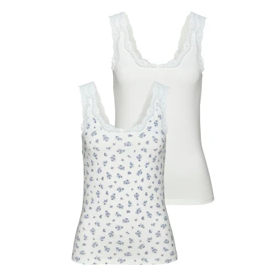 Abbildung von Vivance Unterhemd, (Packung, 2 St.), aus elastischer Baumwolle, Tanktop, Unterziehshirt