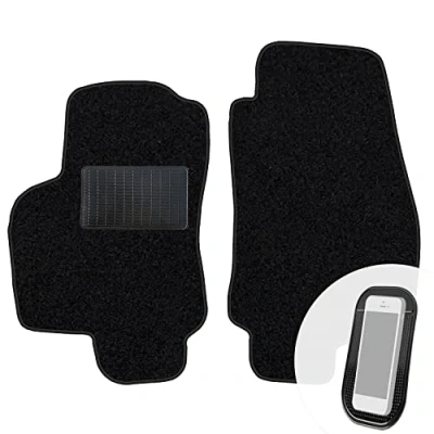 Abbildung von moto MOLTICO Vorne Fußmatten Auto Velours Autoteppiche Schwarz Automatten Set 2 teilig passend für Opel Astra G 1998 2004