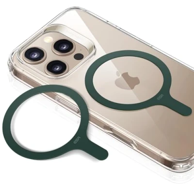Abbildung von ESR HaloLock Universal Ring 360, Magnetisches Kabelloses Laden Umwandlungskit, kompatibel mit MagSafe Zubehör, iPhone 16/15/14/13/12/11/X/8 Reihe, Samsung S22/S21/S20/S10, 2 Stück, Grün
