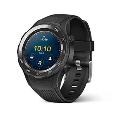 Abbildung von HUAWEI Watch 2 (Bluetooth) Smartwatch mit schwarzem Sportarmband (NFC, Bluetooth, WLAN, Android Wear/Wear OS by Google) schwarz