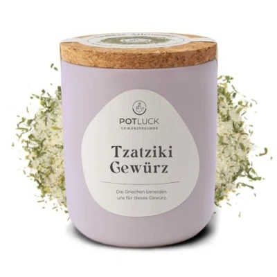 Abbildung von POTLUCK Tzatziki Gewürzmix Gewürzmischung im Keramiktopf 100g Mit natürlichen Inhaltsstoffen