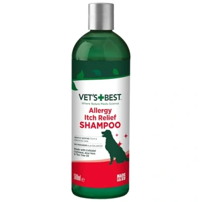 Abbildung von Vet&#039;s Best Allergie Juckreiz Relief Hundeshampoo, Reinigt und lindert Beschwerden von saisonalen Allergien, Sanfte Formel 500ml