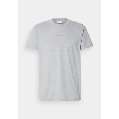 Abbildung von GANT Tshirt print, Herren, Größe: Small, Grey melange