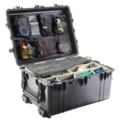 Abbildung von PELI 1630 Transportkoffer Mit Kugelgelagerten Polyurethanlaufrollen, IP67 Wasser und Staubdicht,148L Volumen, Schaumstoffeinlage (Anpassbar), Schwarz