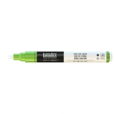 Abbildung von Liquitex 4620740 Professional Paint Marker, Acrylmarker mit hochpigmentierte Acrylfarbe auf Wasserbasis für den Innenbereich &amp; Außenbereich, feine Spitze Zitronengrün feurig