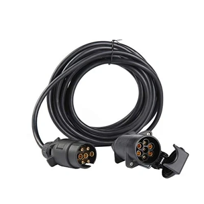 Abbildung von ETUKER 6Meter Anhänger verlängerungskabel 7 Polig, Anhängerkabel Polig Mit Stecker Steckdose, 12V Kupplung Verlängerungskabel, Für Anhänger/LKW/RV/Cars/Boot (6m 7polig)