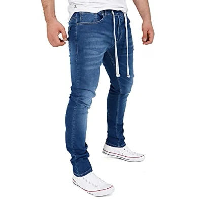 Abbildung von Yazubi Sweatjeans Jogginghose Herren Jogg in Jeans Steve Stretch Hose Jogging Sweathosen Denim