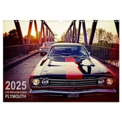 Abbildung von US Muscle Cars Plymouth (Wandkalender 2025 DIN A3 quer), CALVENDO Monatskalender