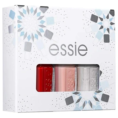 Abbildung von Essie Mini Nailpolish Geschenkset Forever Yummy Not Just A Pretty Face Apres Chic