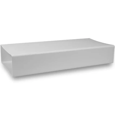 Abbildung von 220x90mm / 22 x 9 cm Rechteckiger Flachkanal aus Kunststoff 150cm lang Verbindung Lüftungssystem, Heizen, Kühlen Lüftungselement für begrenzte Platzverhältnisse.