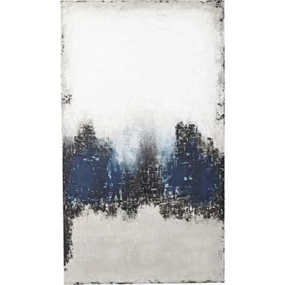 Abbildung von Kare Design Acrylbild Abstract Into The Sea Blau, Gemälde, Vintage, Acrylgemälde, Massivholz Rahmen, handgemalte Details, Abstrakt, Modern, Wohnzimmer, Schlafzimmer, Flur, 210x120x4,8cm