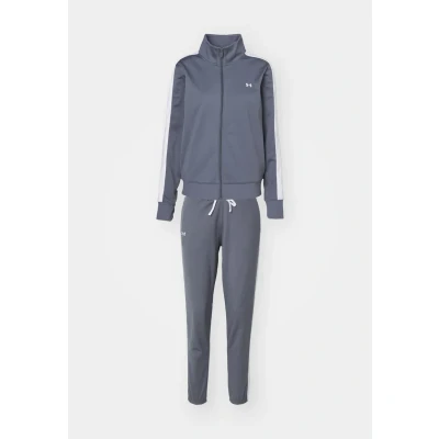 Abbildung von Under Armour Tricot Tracksuit SET Trainingsanzug, Damen, Größe: XS, Castlerock/white