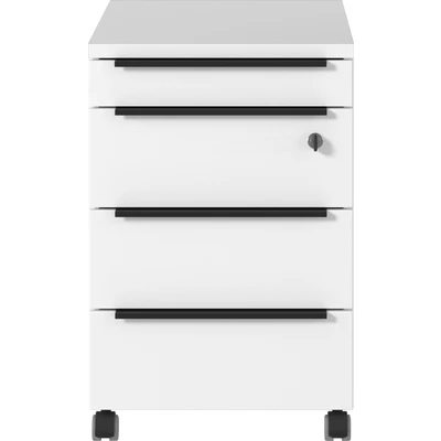 Abbildung von GERMANIA Rollcontainer &quot;Mailand, mit 4 Schubladen, Utensilienfach&quot;, optional abschließbar, 42x63 cm, Made in Germany