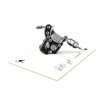 Abbildung von MOKIO® Pop Up Karte Tattoo 3D Grußkarte zum Geburtstag für eine Tätowierung