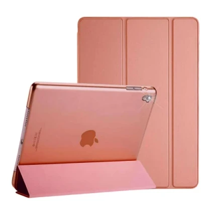 Abbildung von Schutzhülle für Apple iPad Pro 9.7 Generation, magnetisch, Smart Lederhülle, passend Modell Nr. A1673 / A1674, Rotgold