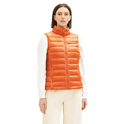 Abbildung von TOM Tailor Ultra Lightweight VEST Weste, Damen, Größe: XXL, Gold flame orange