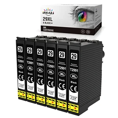 Abbildung von INK4U 29 XL Kompatible Tintenpatronen für Epson 29XL Expression Home XP 235 245 247 255 257 332 335 342 345 352 355 432 (6 Schwarz)