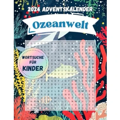 Abbildung von Ozean Wortsuche für Kinder: Adventskalender: 24 Tage bis Weihnachten Entdecke die Geheimnisse des Ozeans (2024 Adventskalender Kinder, Band 3)