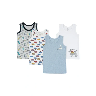 Abbildung von Chicco Unterhemd Set aus Baumwolle, Unterwäsche Jungen, Weiß, 2 jahre (pack of 4)